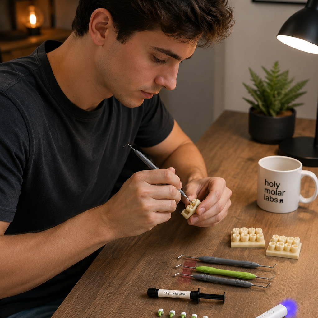Complete Restorative Practice Kit-Models, Composite, Curing Lamp & Instruments Included