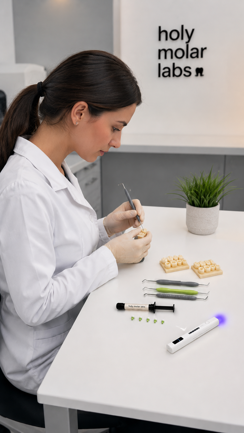 Complete Restorative Practice Kit-Models, Composite, Curing Lamp & Instruments Included