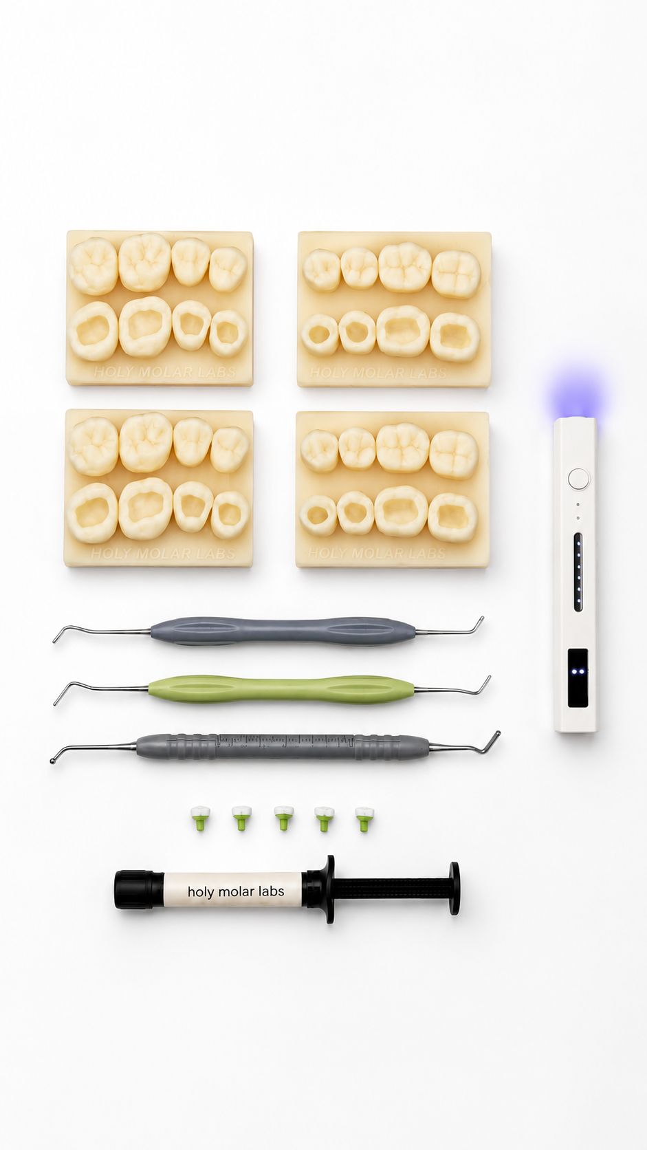 Complete Restorative Practice Kit-Models, Composite, Curing Lamp & Instruments Included