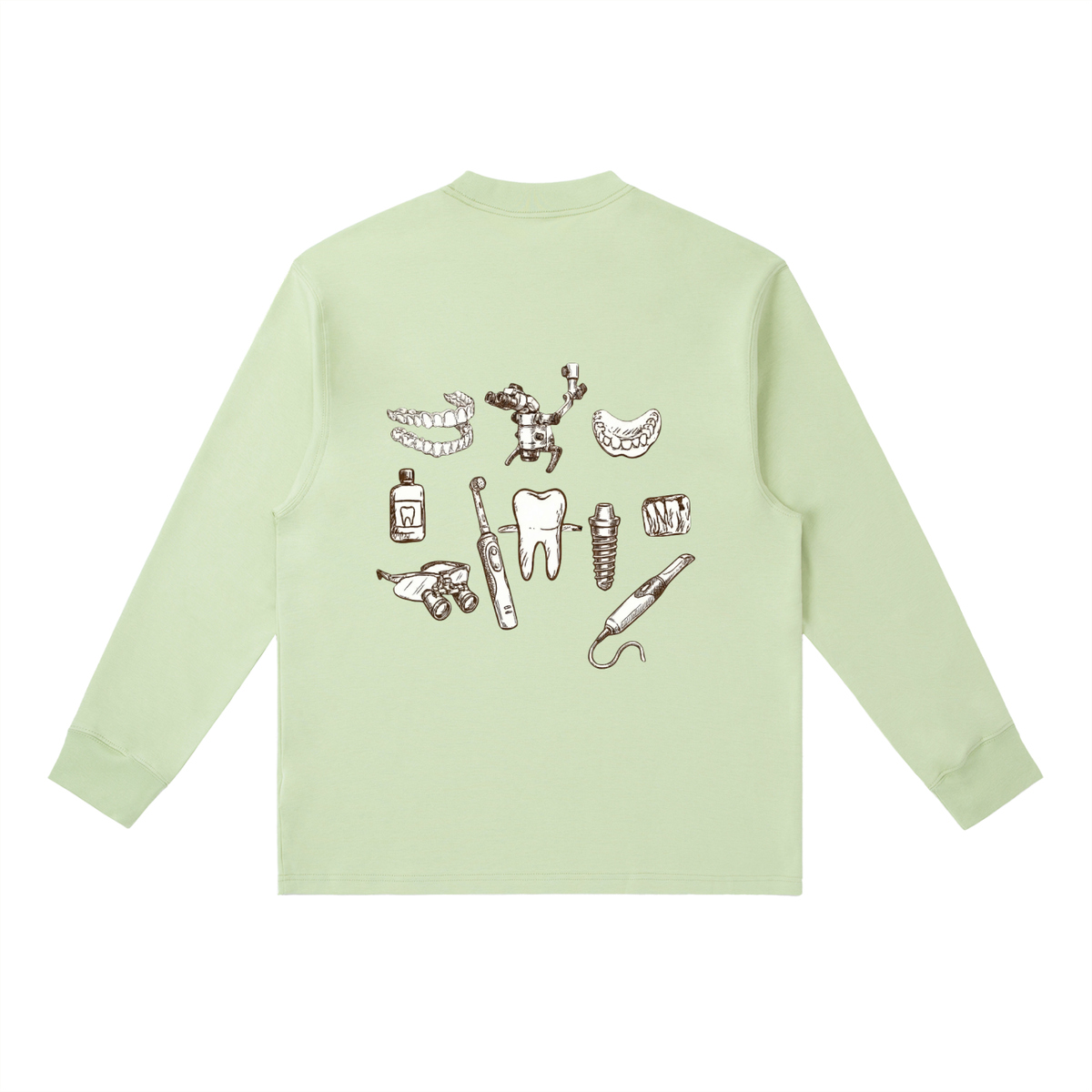 Essential Crewneck DENTAL BOSS Long-Sleeve T-Shirt